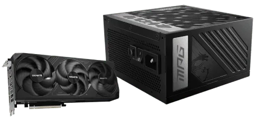 Gigabyte RTX 5080 WINDFORCE SFF 16G + MPG A1000GS PCIE5 Noir — vue 1