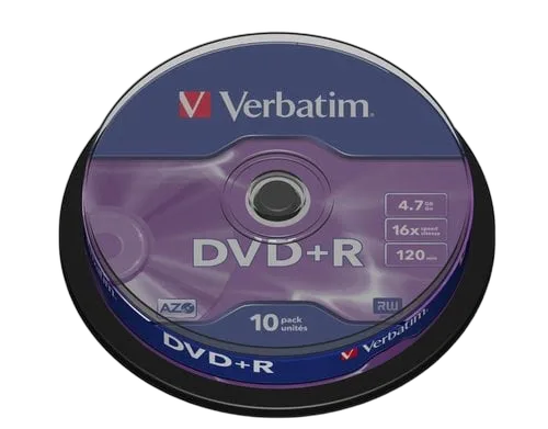 Verbatim DVD+R/4.7GB 16x AdvAZO Spdl 10pk — vue 1