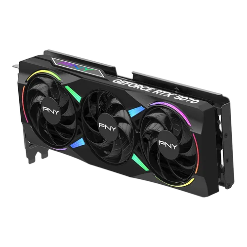PNY GeForce RTX 5070 12GB ARGB Overclocked Triple Fan DLSS 4 — vue 6