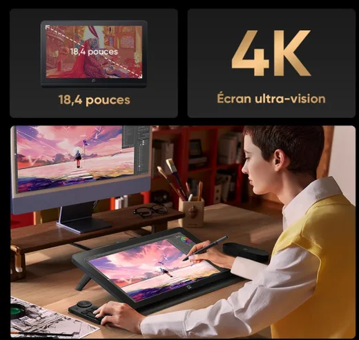 XPPEN Artist Pro 19 Gen 2 MD180UH - 5080LPI 19" Gris, vue 2