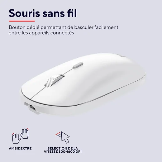 Trust Lyra - Membrane - Sans-Fil - Blanc