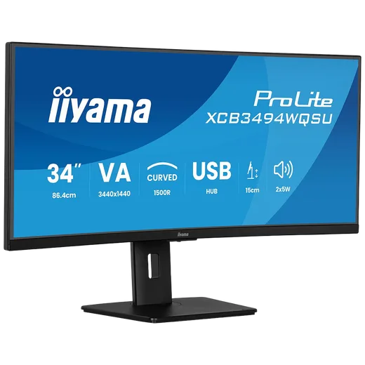 Iiyama XCB3494WQSU-B1 - 34"CURVE UWQHD 120Hz VA 0,4ms FreeSync Premium