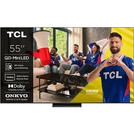 TCL 55C69K - 55" QLED 4K 144Hz Google TV Wifi Bluetooth FreeSync Premium Pro — vue 1