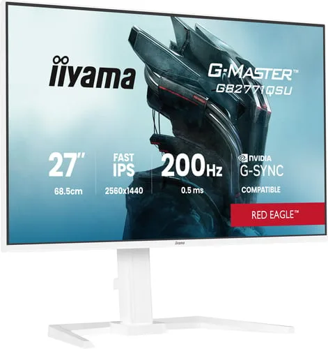Iiyama G-Master GB2771QSU-W1 - 27" WQHD 200Hz Fast IPS 0.5ms Pivot Compatible G-Sync Adaptive Sync