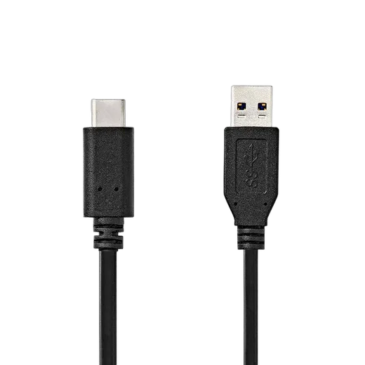 Nedis Câble USB-A vers USB-C mâle/mâle - 60W - 1m - Noir — vue 3