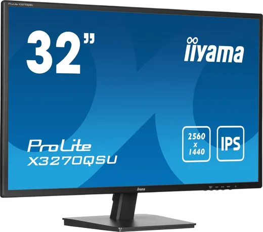Iiyama PROLITE X3270QSU-B1 - 31.5" QHD 100Hz IPS 3ms HUB USB Adaptive Sync