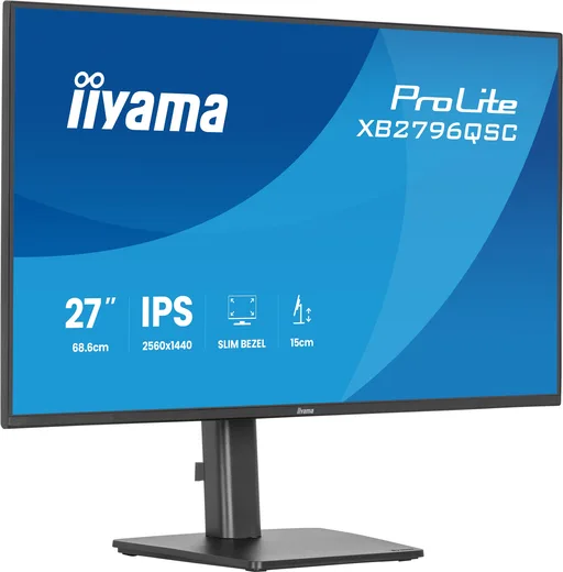 Iiyama Prolite XB2796QSC-B1 - 27" QHD 75Hz USB-C PD 65W