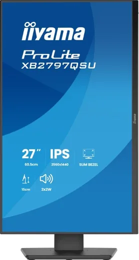 Iiyama XB2797QSU-B1 - 27" QHD 75Hz 1ms Pied réglable Pivot