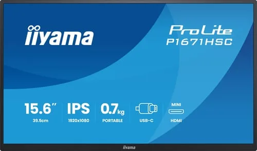 Iiyama ProLite P1671HSC-B1 - 15.6" FHD IPS USB-C avec Housse