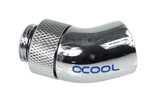 Alphacool HF Coude 45° rotatif - 1/4" Mâle / Femelle Chrome