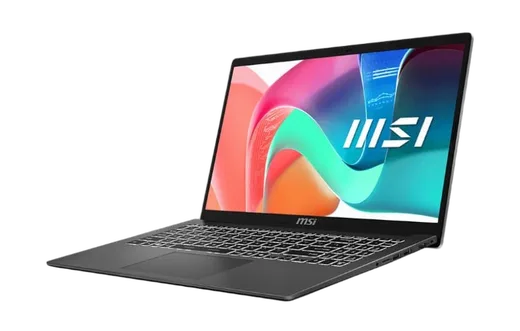 MSI Modern 15 F1MG-1404FRNNN - 15.6" FHD Core 5 120U 16Go 512Go W11 — vue 3