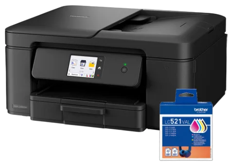 Brother DCP-J1460DW 3 en 1 + Cartouche LC521 4 couleurs — vue 1