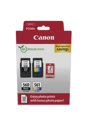 Canon Pack Noire + Couleur - CRG PG-560/CL-561 PVP