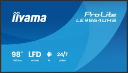 Iiyama LE9864UHS-B1AG - 98" 4K VA 6.5ms Adroid 14 OS iiShare Wifi