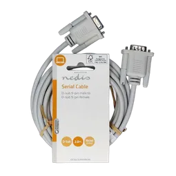 Nedis Câble D-Sub 9 mâle/femelle - 2m - Blanc