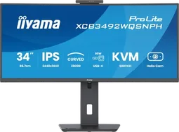 Iiyama Prolite XCB3492WQSNPH-B1 - 34" CURVE UWQHD 100Hz Webcam USB-C Dock KVM LAN