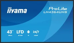 Iiyama LH4364UHS-B1AG 43" - 4K VA 6.5ms Android 14 OS iiShare Wifi