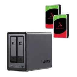 UGREEN DXP2800 - 2 Baies avec 2 disques 8To IronWolf