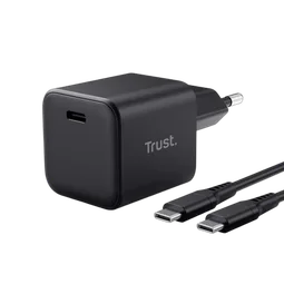 Trust Maxo chargeur 65W ultra-compact + Câble USB-C - 2m - Noir
