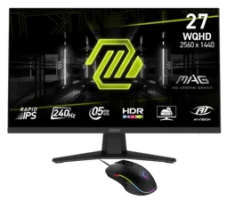 MSI MAG 274QF X24 - 27" QHD 240Hz Fast IPS 0.5ms FreeSync Premium + Souris Forge GM300