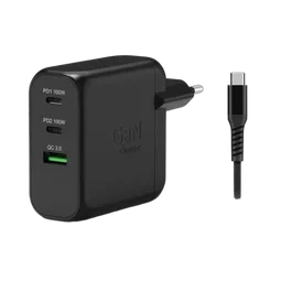 Port Chargeur mural GaN 100W - 3 ports + Câble USB-C 2m