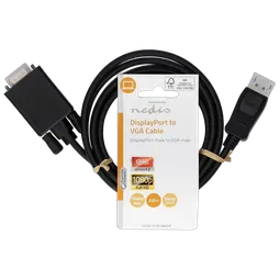 Nedis Câble DisplayPort vers VGA mâle/mâle - 2m - Noir
