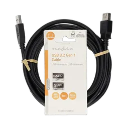 Nedis Câbe USB-A 3.2 mâle/femelle - 3m - Noir