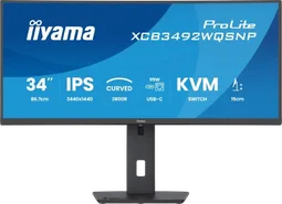 Iiyama Prolite XCB3492WQSNP-B1 - 34" CURVE UWQHD 100Hz USB-C DOCK KVM LAN