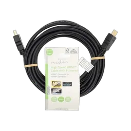 Nedis Câble HDMI HighSpeed + Ethernet mâle/mâle - 5m - Noir