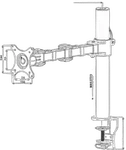 Iiyama DS1001C-B1 Flexible Desk Mount for Singl — miniature 3