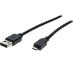 Dacomex Câble USB-A 2.0 vers Micro USB B mâle/mâle - 1m - Noir — miniature 1