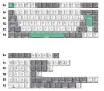 Keychron Set de touches - White Mint - Complet/ISO-FR/PBT — miniature 3