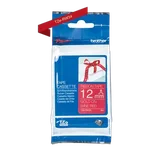 Brother Tape/TZERW34 12MM GOLD ON W RED RIBBON — miniature 2