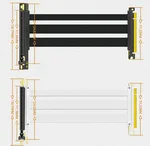 Compatible Riser 5.0 X16 - Blanc - 30cm — miniature 3
