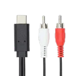 Nedis Câble USB-C vers 2xRCA mâle/mâle - 1m - Noir — miniature 2