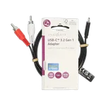 Nedis Câble USB-C vers 2xRCA mâle/mâle - 1m - Noir — miniature 1
