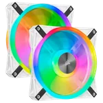 Corsair Kit x2 iCUE QL140 RGB Blanc 140mm - CO-9050106-WW — miniature 1