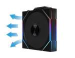 Lian-Li UNI FAN TL Sans fil LCD ARGB PWM RB - 120mm - Noir — miniature 6