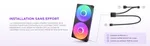 NZXT F240 RGB Core Fan (Single Frame) - Blanc — miniature 9
