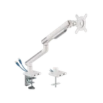 Kimex International Support de bureau Full Motion écran 17"- 32" Blanc VESA Max 100x100 Charge Max 9Kg — miniature 2