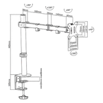 Kimex International Support bureau 1 écran PC 13"- 32" — miniature 2