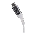 T'nB Câble USB-C vers USB-C - 100W - Tressé - 2m - Blanc — miniature 3