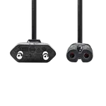 Nedis Câble Euro Masculin vers IEC-320-C7 - 2m - Noir — miniature 2