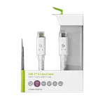 Nedis Câble USB-C 3.2 Gen2/100W/1m/Blanc — miniature 3
