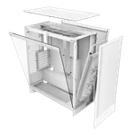 NZXT H7 Flow Blanc - MT/Sans Alim/E-ATX — miniature 2