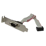 StarTech DB9 Male avec plaque support vers IDC 10 Femelle — miniature 1