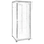 Kimex International Baie de brassage en kit 19"x42Ux600mm Noir — miniature 3