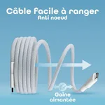 T'nB Câble USB-C vers USB-C - 1,5m - Bleu — miniature 3