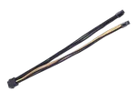 Silverstone Cable tressé 8-Pin EPS/ATX 4+4-Pin 300mm GOLD/Black — miniature 2