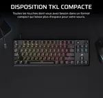 Corsair K70 Core TKL - Mécanique - Filaire - RGB - Noir — miniature 3